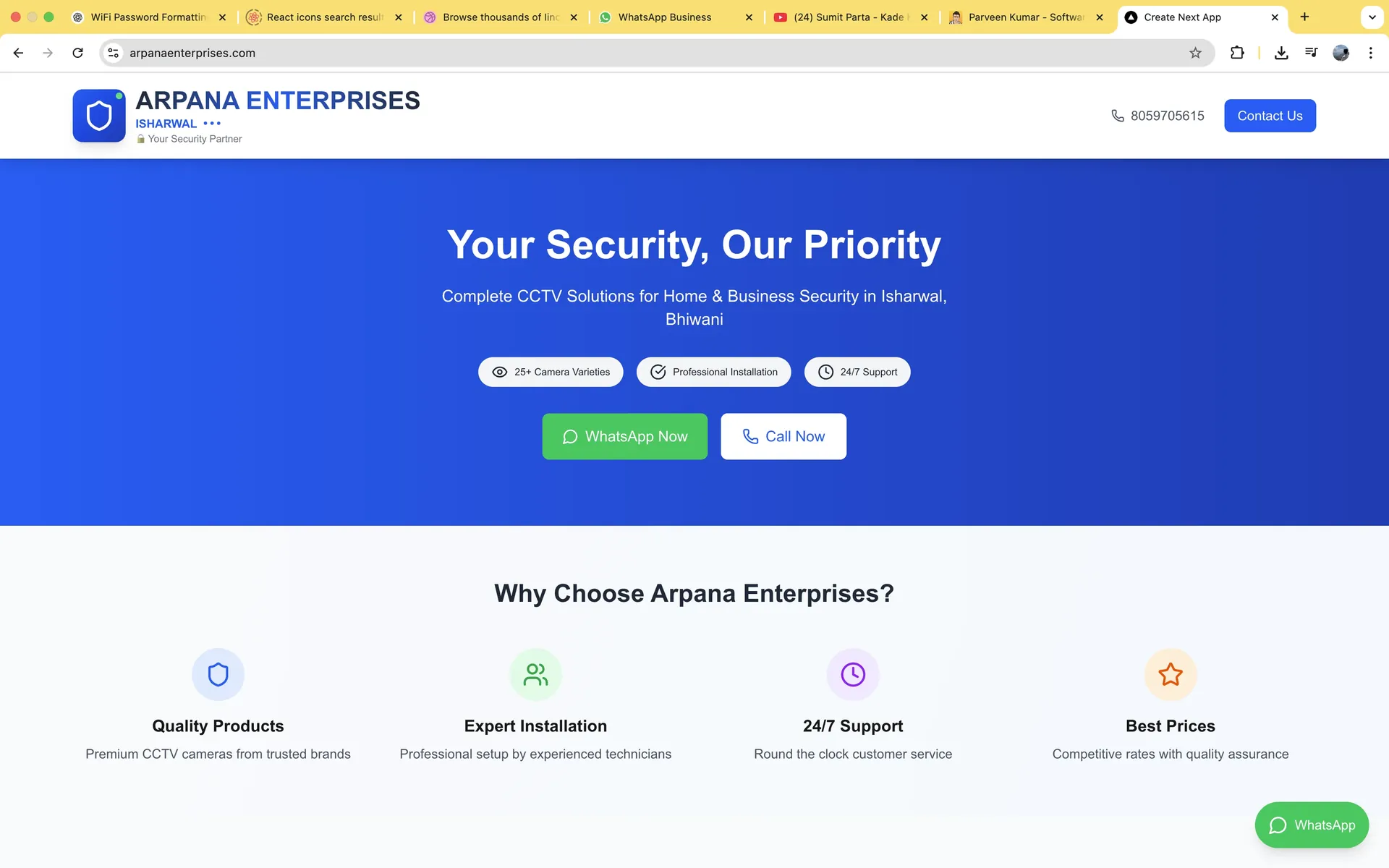 Arpana Enterprises — Business Website