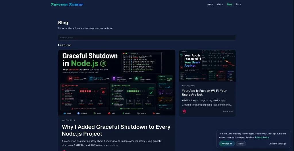 Engineering Blog — Content Platform