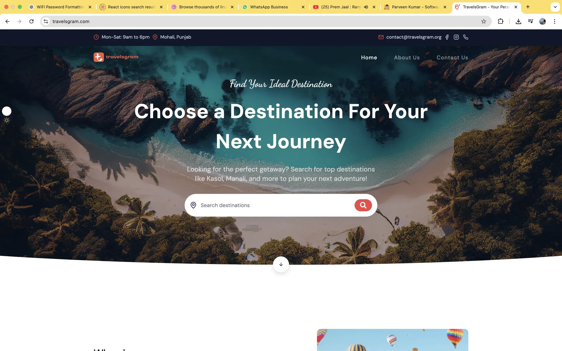TravelGram Tour Packages — Travel Marketplace